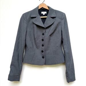 Barney’s New York Grey Fitted Black Button Blazer  sz 42